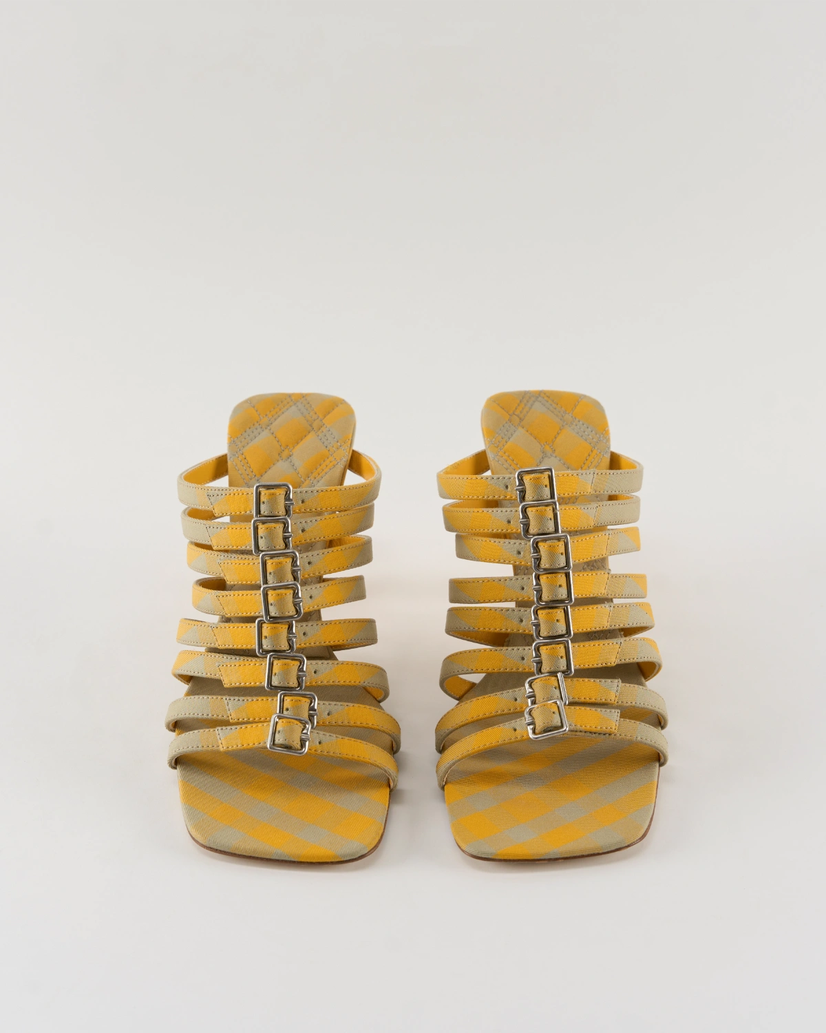 Burberry Carmine Heels In Check Print