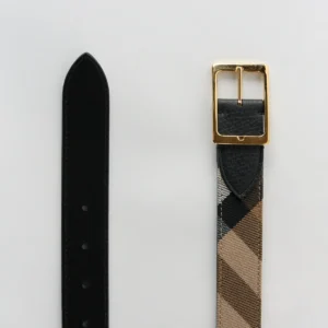 Burberry House Check Leather Belt