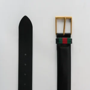 Gucci Web Leather Belt