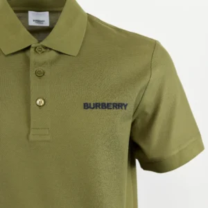 Burberry Embroidered Logo Cotton Polo Shirt