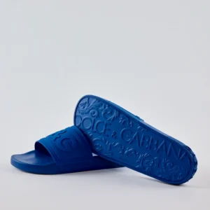 Dolce & Gabbana Logo Textured Rubber Slides