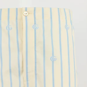 Gucci GG Stripe Cotton Bermuda Shorts