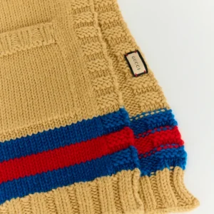 Gucci Wool Scarf with Web Stripe