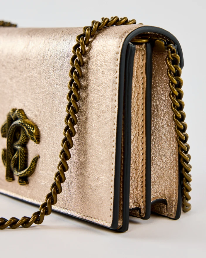 Roberto Cavalli Cracked Leather Bag