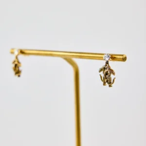 Roberto Cavalli Crystal Snake Drop Earrings