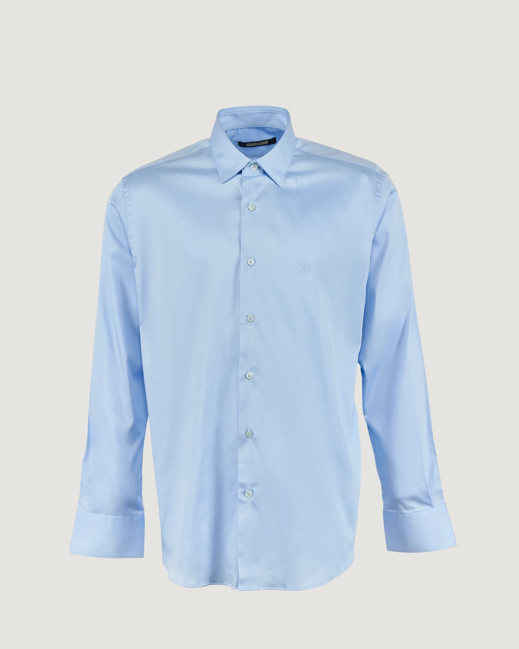 Roberto Cavalli Embroidered Logo Long Sleeve Shirt