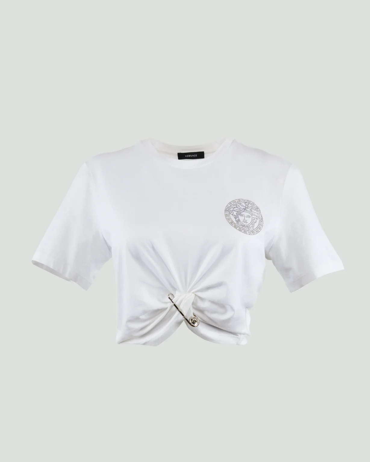 Versace Safety Pin Cropped T-shirt
