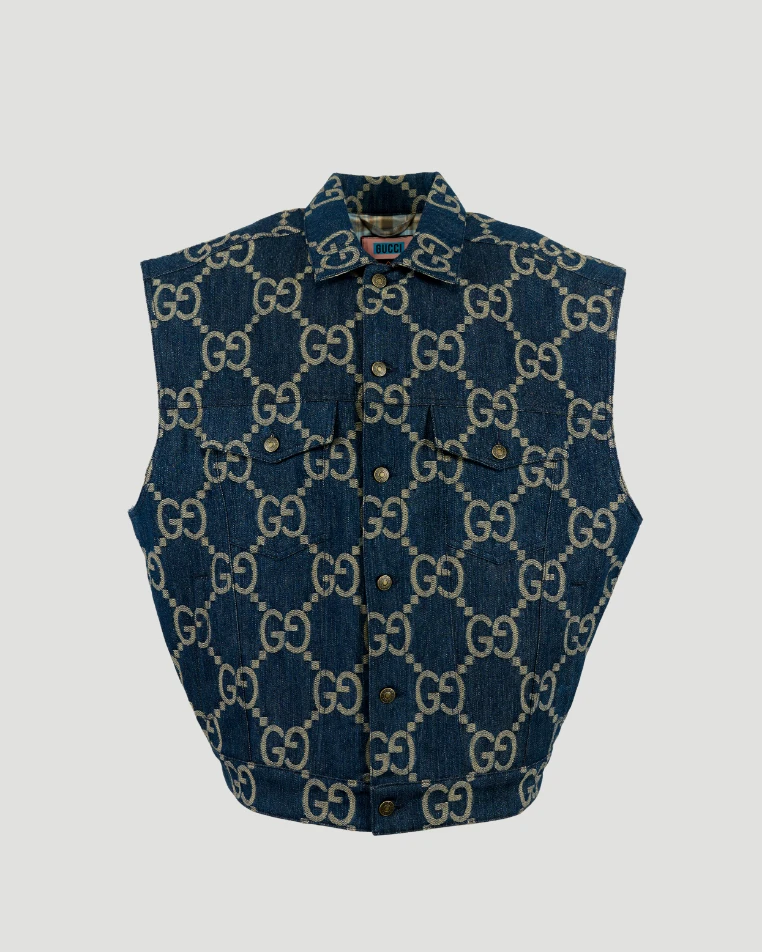 Gucci Jumbo GG Denim Vest